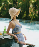 2点セット 水着 モノキニ ビキニ かわいい ヒナギク 花柄 セクシー 海辺 YH7-KSD2096