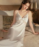 【2色】ルームウェア ランジェリー セクシー レース切り替え サテン カットアウト バックオープン キャミソール 清楚系 JC8-GR5291