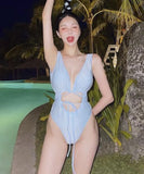 水着 ビキニ モノキニ Vネック 谷間露出 おしゃれ セクシー YH7-CF-TH2428