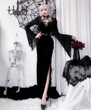 【2点セット】 セクシー コスプレ ハロウィン レトロ ゴシック ベルベット シスター ハーネス アンダーグラウンド パンク スリット JC2-XJJ235