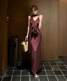 ロングドレス キャバドレス セクシー ヴィンテージ Vネック ノースリーブ レースアップ ボディコン JC2-CD7-337-27850680