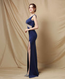 【5色】ロングドレスマーメイドドレスナイトドレスエレガントオフショルダーセクシー高級感手作りドレス宴会パーティー演奏会 WQ2-YEY18681#