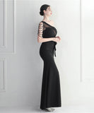 【6色】ロングドレス キラキラ パーティードレス ワンーショルダー お姫様 誕生日 演奏会 宴会 WQ2-YEY19971#