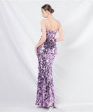 【6色】ロングドレス キラキラ パーティードレス ワンーショルダー お姫様 誕生日 演奏会 イベント宴会 WQ2-YEY31579#