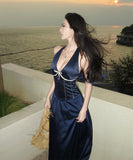 ロングドレス キャバドレス セクシー フレンチ風 Vネック カットアウト カットアウト ウエストマーク リボンディテール 清楚系 JC2-YPX1-E212-11250750