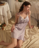 【2色】セクシー レース ナイトドレス  バックオープン ルームウェア LW8-GR5677