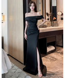 【2色】ロングドレス キャバドレス セクシー ストラップレス エレガント スリット入り パーティー 二次会 誕生日 JC2-YM9207