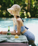 2点セット 水着 モノキニ ビキニ かわいい ヒナギク 花柄 セクシー 海辺 YH7-KSD2096