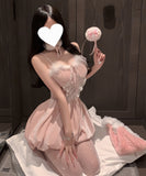 【4点セット】クリスマス 大人可愛い セクシー キャミワンピ フレアワンピ ファーデザイン レース JC2-DML40