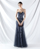 【10色】ロングドレス  チュール 高品質 キラキラ 気質 オフショルダー 宴会 YH2-YEY31812#