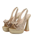 【2色】ハイヒール パンプス エレガント ピカピカ 蝶結び 脚長効果 セクシ YH5-XL-JJM-663-3