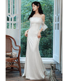 ロングドレス キャバドレス パーティードレス ピュア マーメイドドレス 上品 トレーン付き パーティー エンゲージメント バースデー JC2-JZ122