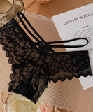 【5色】 下着 Tバック セクシー レース リボン シースルー  かわいい  抗菌加工 体温変色 レディース LW8-RS2268#