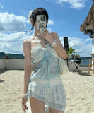 水着 ビキニ セクシー スカートフェア リーレース ギャル 小胸さん リゾート　温泉 DQ7-DP-A23039