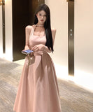 【3色】Lady's coco ロングドレス キャバドレス セクシー フレンチ ワイドストラップ エレガント タイト 上品 ウエストマーク Aライン リボンデザイン JC2-CD7-337-31130860