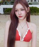 水着 ビキニ セクシー ドット柄 ガーリー スカート付きビキニ 小胸さん向け 温泉 リゾート JC7-DP-A23002