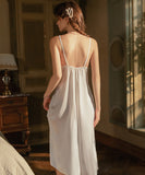 【2色】ルームウェア ランジェリー セクシー レース切り替え サテン カットアウト バックオープン キャミソール 清楚系 JC8-GR5291