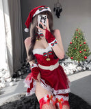 【3点セット】ミニドレス クリスマ 大人可愛い セクシー サンタ服 コスプレ チューブトップ ポップ JC2-DML31