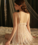 【3色】ルームウェア ランジェリー セクシー シアー素材 メッシュ リボン スイート系 小花柄 透け感 JC8-GR4986