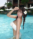 水着 ビキニ セクシー 韓国風 ガーリー 小胸さん向け バンドゥタイプ オフショルダー INS映え 温泉 リゾート ビーチ JC7-YQ-HHinAXXBSNLL
