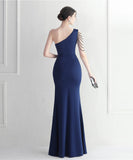 【6色】ロングドレス キラキラ パーティードレス ワンーショルダー お姫様 誕生日 演奏会 宴会 WQ2-YEY19971#