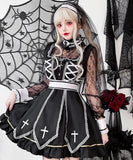 【5点セット】 コスプレ ハロウィン ゴシック シスターコス ゴシック ゴーストドレス 神コス 仮装パーティー  JC2-XJJ211