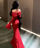 【2色】ロングドレス キャバドレス セクシー フレンチスタイル オフショルダー エレガント ウエストマーク 細見え パーティー バースデー JC2-XHY919202