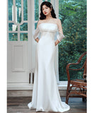 ロングドレス キャバドレス パーティードレス ピュア マーメイドドレス 上品 トレーン付き パーティー エンゲージメント バースデー JC2-JZ122