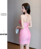 ミニドレス キャバドレス セクシー カットアウト キャミワンピ 細見え バックオープン ギャル タイト クラブ JC2-YM8896