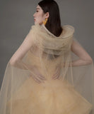 ロングドレス キャバドレス パーティードレス フェアリー チュール ボリュームスカート キャミソール 森ガール風 ビジュー付き エンゲージメント バースデー パーティー JC2-XYYB-36