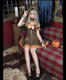 【4点セット】 かわいい コスプレ ハロウィン ダーク 魔女 ロビンフッド エルフ かかし コスチューム 制服パーティー JC2-X9051