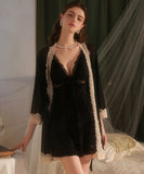 【3色】セクシー ルームウェア キャミソールネグリジェ レース パジャマ Vネック  KS8-GR5909