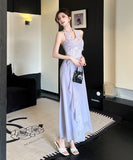 【2色】ロングドレス キャバドレス セクシー ホルターネック Vネック フラワーモチーフ ノースリーブ JC2-ZED885045DXH443