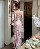 ロングドレス キャバドレス フリル 蝶柄 セクシー オフショルダー YH2-ZED889117DXH343B