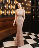 【5色】ロングドレス キラキラ セクシー エレガント 気質 演奏会 宴会 YH2-YEY18177#