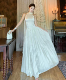 ロングドレス イブニングドレス フレンチエレガント ホルターネック 上品 結婚式・晩餐会・バースデーイベントに映える1着 JC2-CD6-143-71920760