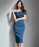 【2色】ミニドレス キャバドレス おしゃれ セクシー 通勤 ワンショルダー YH2-ZED886633BH506