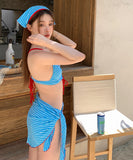 3点セット 水着 ビキニ セクシー チェック柄 お洒落 ビーチ 着痩せ かわいい YH7-CF5136