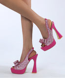 【2色】ハイヒール パンプス エレガント ピカピカ 蝶結び 脚長効果 セクシ YH5-XL-JJM-663-3