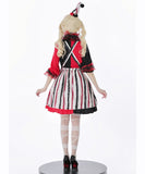 【5点セット】 かわいい コスプレ ハロウィン ホラー ピエロ コスチューム 仮装 制服パーティー JC2-XJ4267