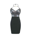 ミニドレス キャバドレス 着痩せ ホルターネック セクシー 気質 背露出 YH2-YM8789