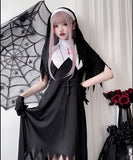 【4点セット】 セクシー コスプレ ハロウィン シスターコスチューム クロス マリア風 舞台用コスチューム 制服パーティー JC2-XJ9040