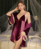 【5色】セクシー レース ナイトドレス  バックオープン ルームウェア LW8-GR2523