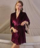 【5色】セクシー レース ナイトドレス  バックオープン ルームウェア LW8-GR2523