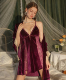 【5色】セクシー レース ナイトドレス  バックオープン ルームウェア LW8-GR2523