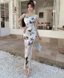 【3色】ロングドレス キャバドレス セクシー 胸元大胆 レオパード柄 ベロア素材 キャミワンピ タイトシルエット 指名 JC2-DD6330