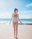 2点セット 水着 ホルターネックモノキニ ビキニ 海辺 bikini YH7-CF-QM739