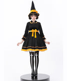 【3点セット】 かわいい コスプレ ハロウィン ウィッチ  仮装 パンプキンモチーフ 制服パーティー JC2-XJJ232