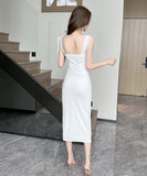 【4色】膝丈ドレス キャバドレス ベアトップ セクシー キラキラ 谷間露出 YH2-DD6694