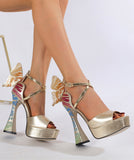 【2色】ハイヒール パンプス 蝶 エレガント 美足効果 新作 セクシー YH5-XL-JJM-3415-88